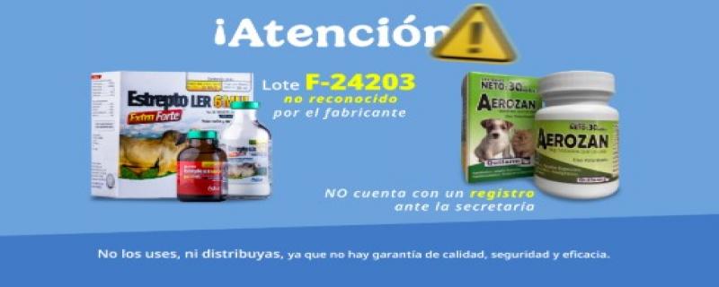 Evita afectaciones a la salud animal, verifica los números de lote antes de utilizar estos productos.